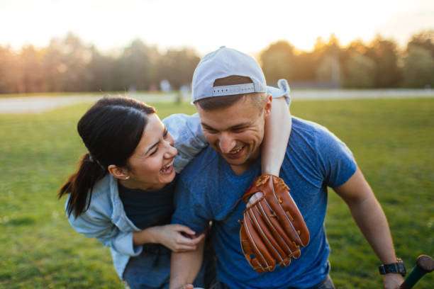 Using a baseball glove in the game