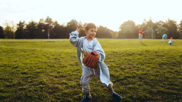 Using a baseball glove in the game